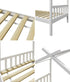 Bed Frame Wooden Kids Single Timber House Beds White