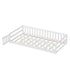 Oikiture Kids Bed Frame Single Beds Timber Wood Gate Guard White