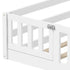 Oikiture Kids Bed Frame Single Beds Timber Wood Gate Guard White