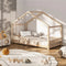 Single Wooden House Bed Frame Kids Pine Timber Montessori Style