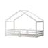 Single Bed Frame Wooden Kids House Style White