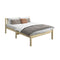 Oikiture Wooden Bed Frame Queen Size Slat Support