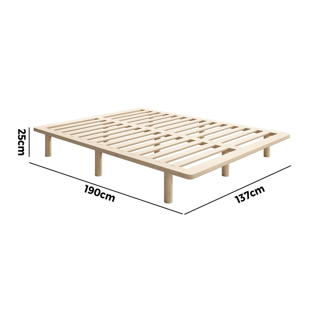 Bed Frame Double Size Wooden Bed Base