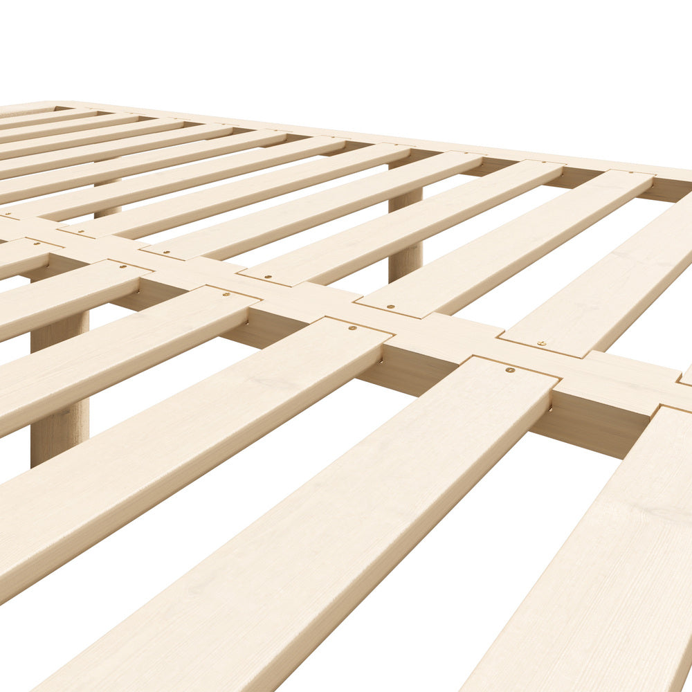 Bed Frame Double Size Wooden Bed Base