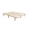 Oikiture Wooden Bed Frame with Solid Pine Construction 9‑Leg Support Cream (King Single)