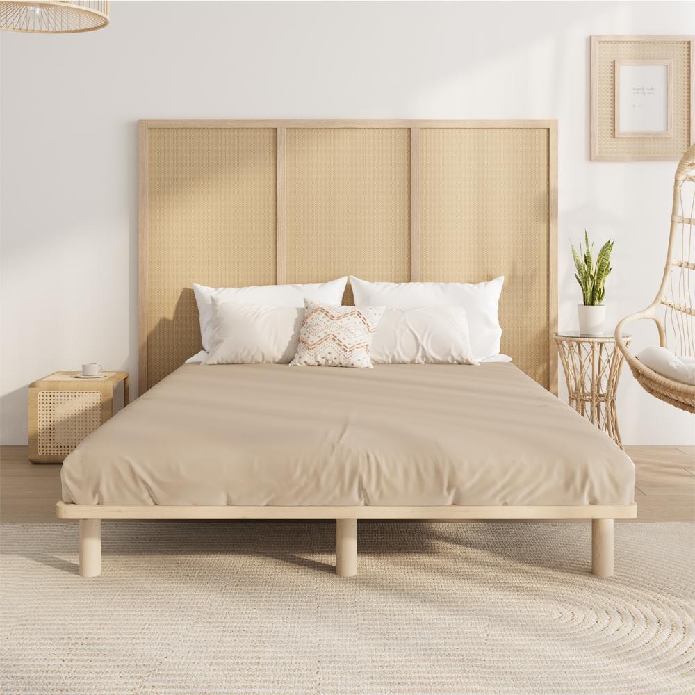 Bed Frame Queen Size Wooden Bed Base