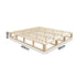 Wooden Bed Frame King Size Cage-like Base