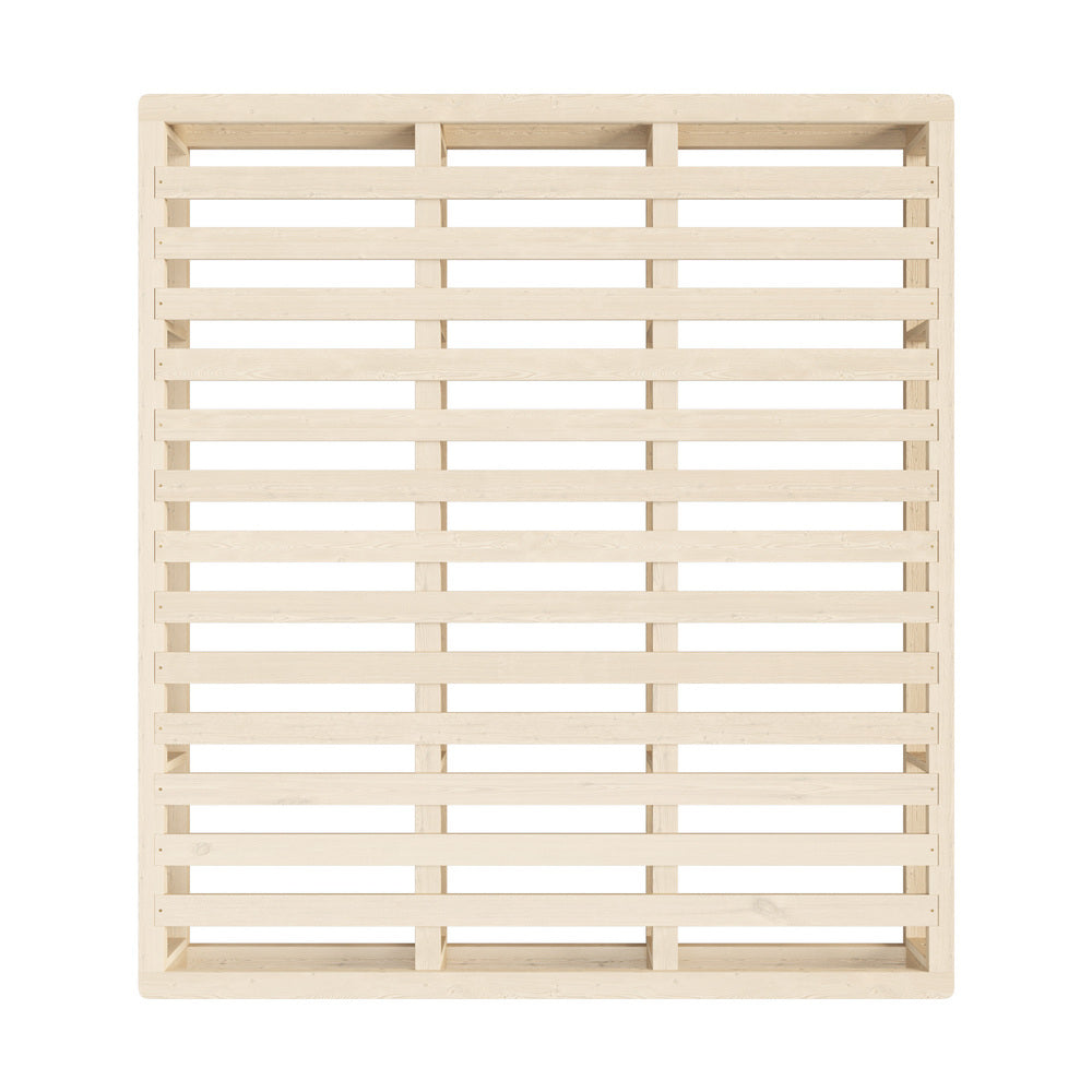 Wooden Bed Frame King Size Cage-like Base