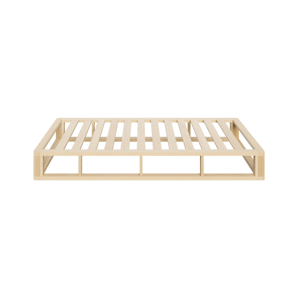 Wooden Bed Frame Single Size Cage-like Base