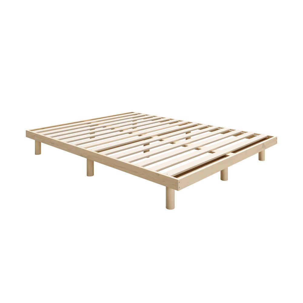 Bed Frame Double Size Bed Base Solid Wood Slats