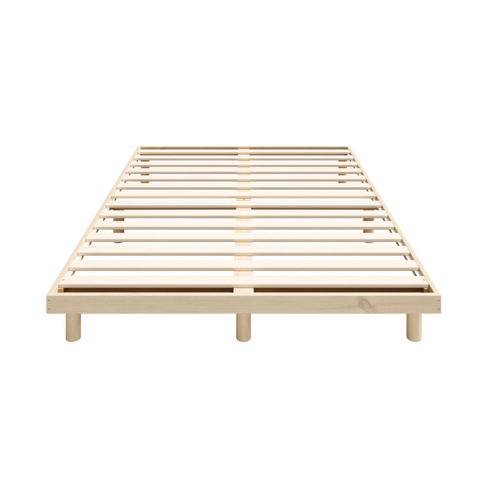 Bed Frame Double Size Bed Base Solid Wood Slats