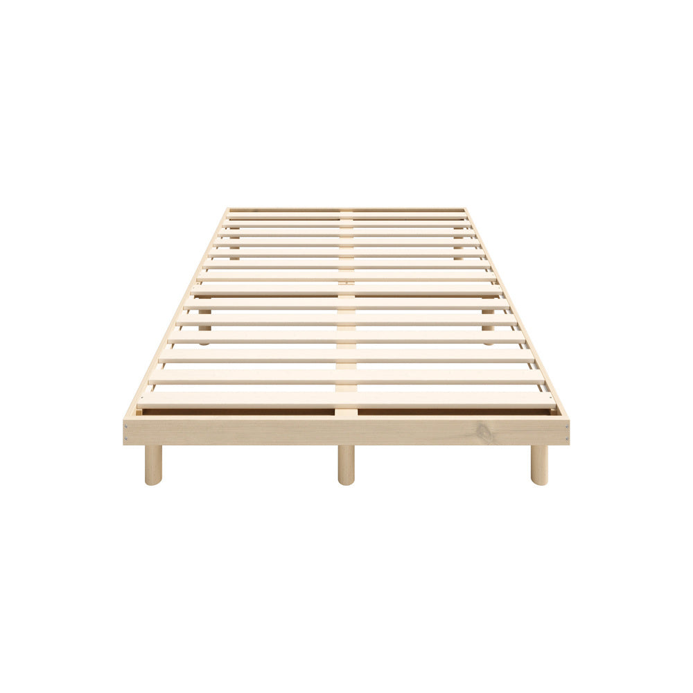 Bed Frame King Single Bed Base Solid Wood Slats