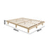 Bed Frame Queen Size Bed Base Solid Wood Slats