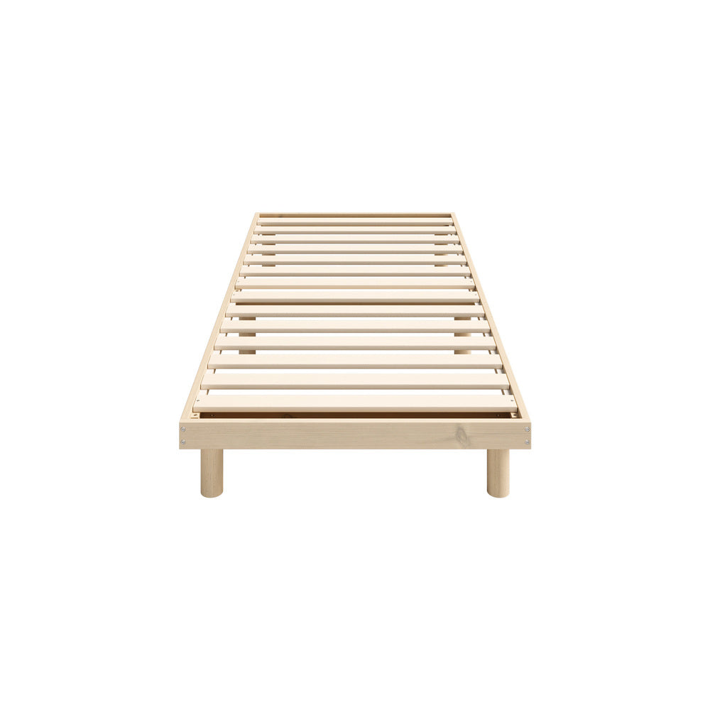 Bed Frame Single Size Bed Base Solid Wood Slats