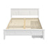Oikiture Double Wooden Bed Frame with 2 Drawers White