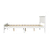 King Wood Bed Frame & Slatted Base Pine Headboard White