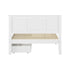 Oikiture King Single Wooden Bed Frame with 2 Drawers White