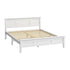 Queen Wood Bed Frame & Slatted Base Pine Headboard White