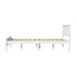Queen Wood Bed Frame & Slatted Base Pine Headboard White