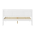 Queen Wood Bed Frame & Slatted Base Pine Headboard White