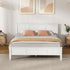 Queen Wood Bed Frame & Slatted Base Pine Headboard White