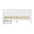 Oikiture Queen Wooden Bed Frame with Headboard 2 Drawers White