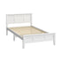 Single Wood Bed Frame & Slatted Base Pine Headboard White
