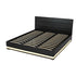 Artiss King Bed Frame Gas Lift Storage LED Light PVC Leather Black