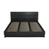 Artiss King Bed Frame Gas Lift Storage LED Light PVC Leather Black