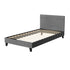 King Single Bed Frame Upholstered Wooden Slat Base Grey
