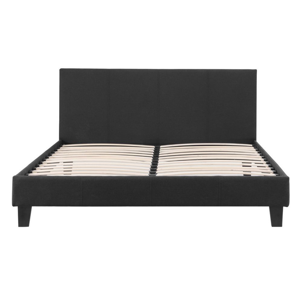 Artiss Queen Bed Frame Upholstered Wooden Slat Base Charcoal Bed Frame