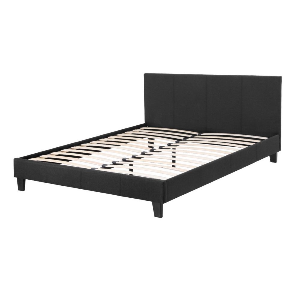 Artiss Queen Bed Frame Upholstered Wooden Slat Base Charcoal Bed Frame