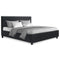 Neo Bed Frame Fabric - Charcoal Queen