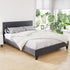 Neo Bed Frame Fabric - Charcoal Queen