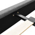 Queen Bed Frame Grey Upholstered Faux Linen Fabric Wooden Slat Base