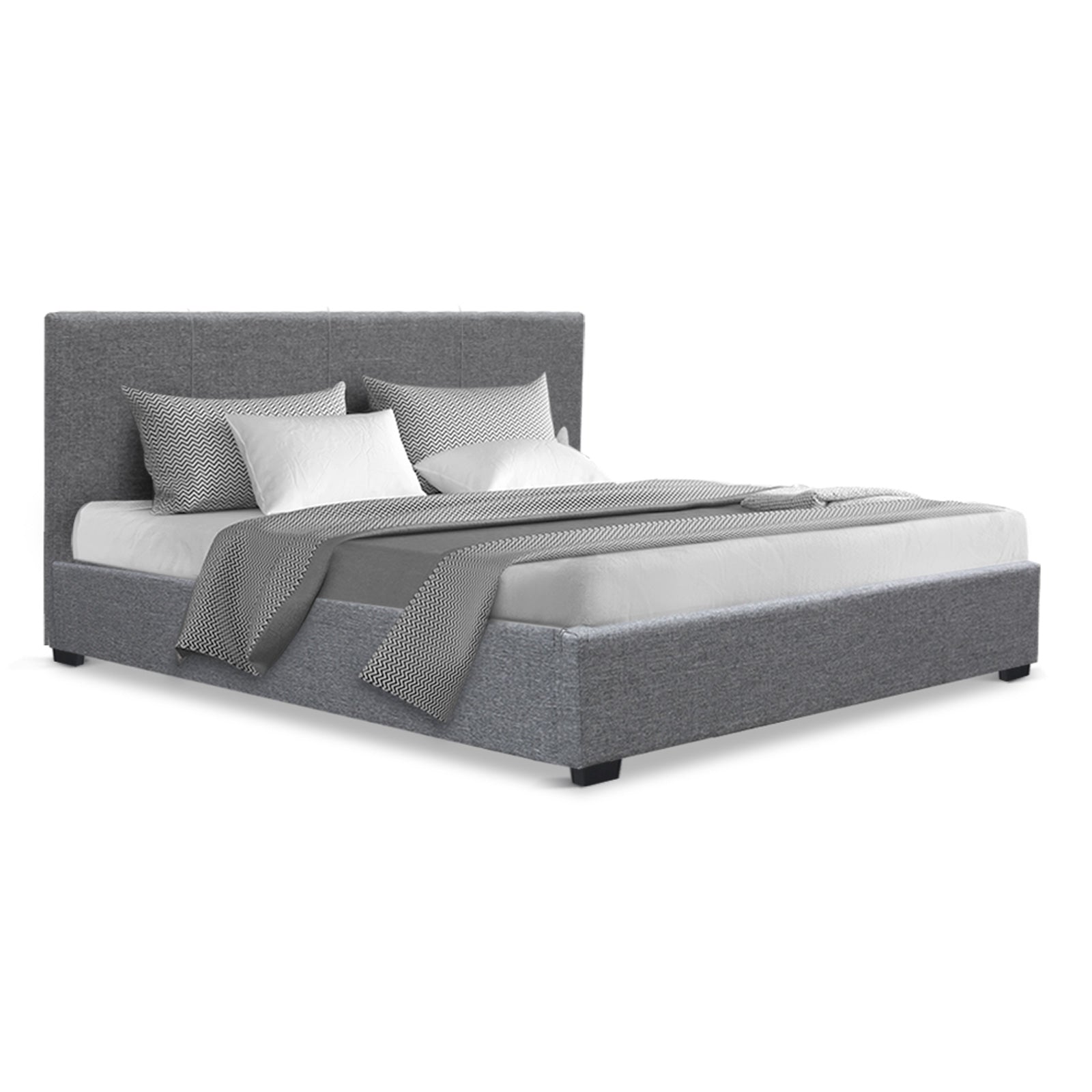 Bed Frame Queen Size Gas Lift Base -NINO Grey