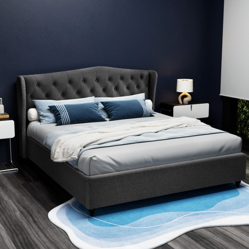 Artiss Bed Frame King Size Charcoal PIER