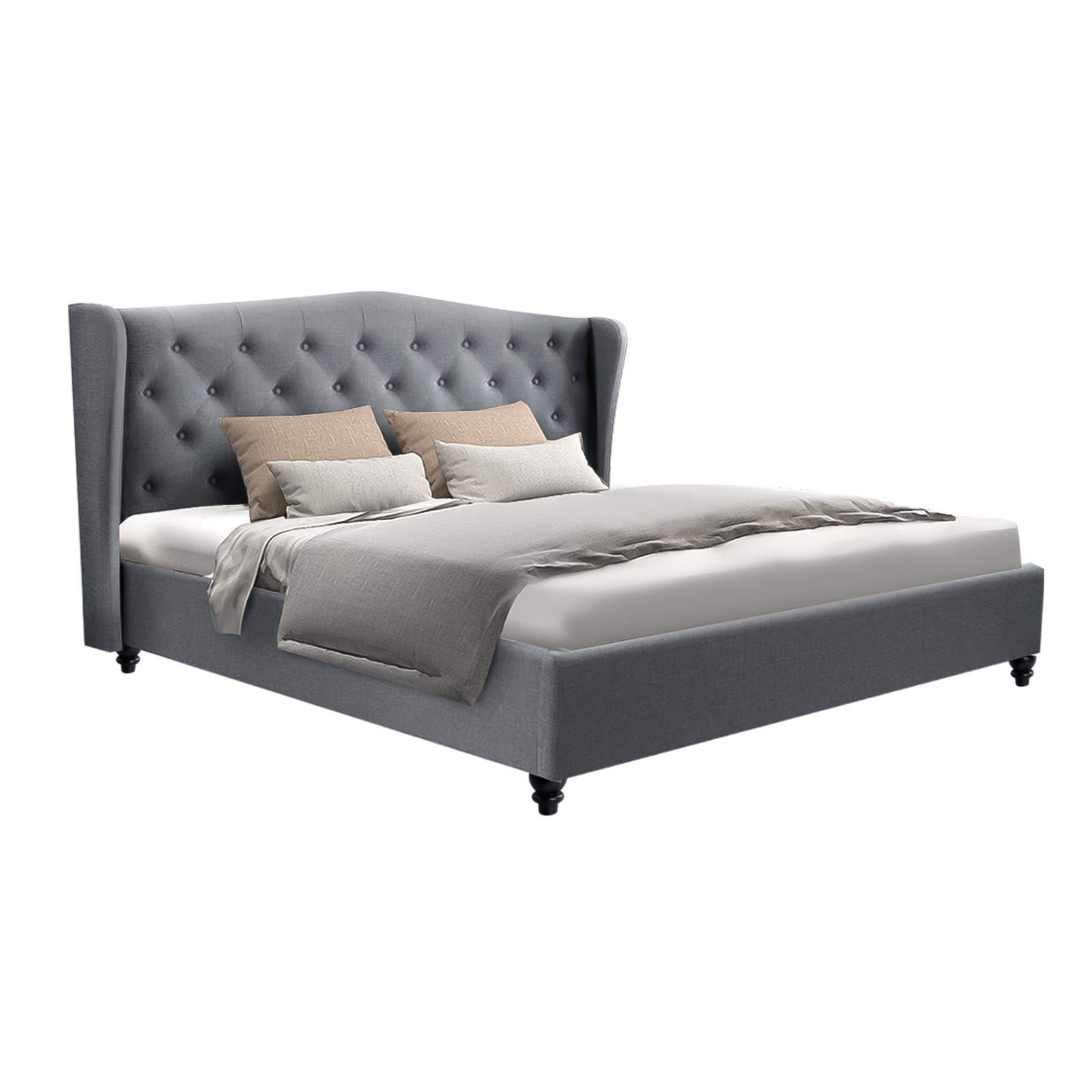 Artiss Bed Frame King Size Grey PIER