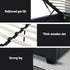 Double Gas Lift Bed Frame Storage Linen Upholstered Charcoal 202cm