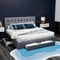 Artiss Queen Bed Frame with Storage Drawers Tufted Upholstered Grey