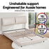 Double Bed Frame with RGB LED Lights, Floating Design, Adjustable Headboard