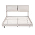 Artiss Double Bed Frame RGB LED Floating Beds Adjustable Headboard Beige White
