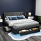 Artiss King Bed Frame with 4 Storage Drawers Upholstered Linen Charcoal