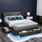 Artiss Queen Bed Frame with Storage Drawers Upholstered Tufted Charcoal