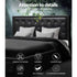 Artiss Bed Frame King Size Gas Lift Black TIYO