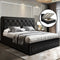 Artiss PVC Leather Gas‑Lift Storage Bed Frame – King (Black)