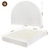 Artiss Queen Bed Frame Boucle Fabric Vacuum Compressed Beds Removable Washable Cover No-Assembly