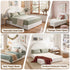 Artiss Queen Bed Frame Boucle Fabric Vacuum Compressed Beds Removable Washable Cover No-Assembly