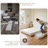 Queen Bed Frame Boucle Fabric Vacuum Compressed Beds Washable Cover No-Assembly