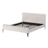 AMMY King Bed Frame Beige Upholstered Faux Linen 300kg Support